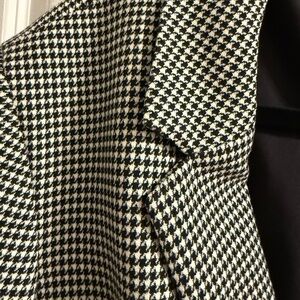 Ann Taylor Black and White Houndstooth Blazer